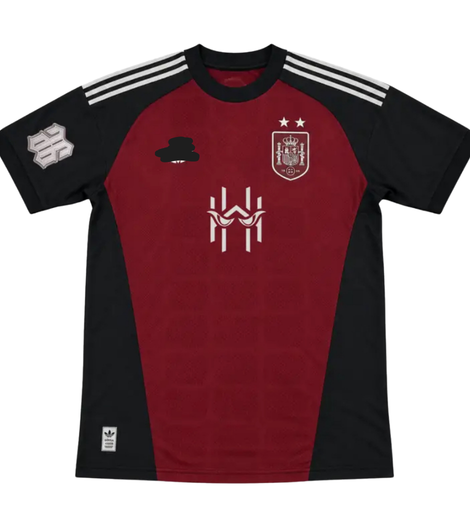 Camiseta España x Hades (2 estrellas) – Negra y granate