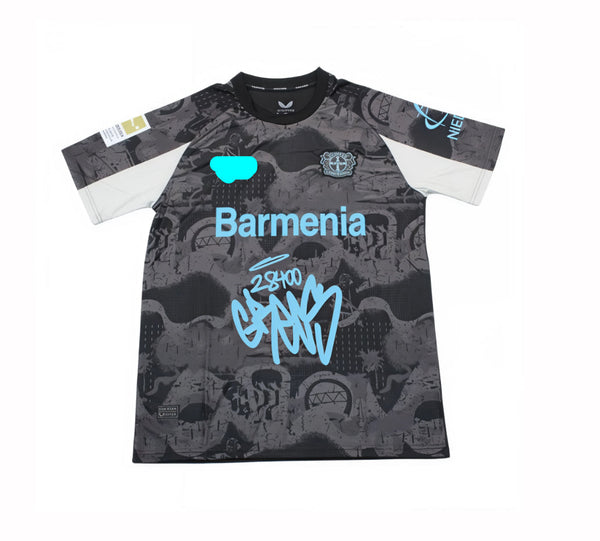Camiseta Bayer Leverkusen x Grecas – Gris y negra