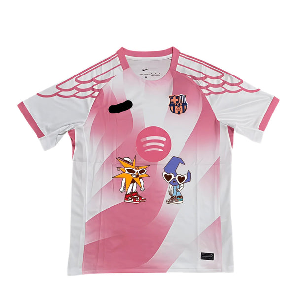 Camiseta FC Barcelona x Mora – Rosa y blanca